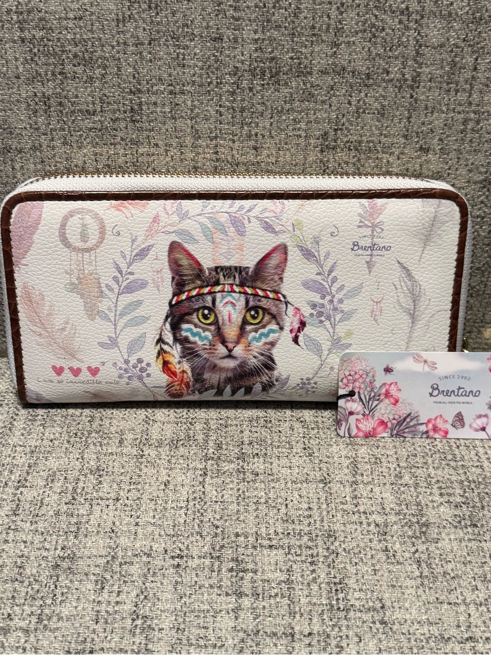 Brentano Hippie-Cat Wristlet